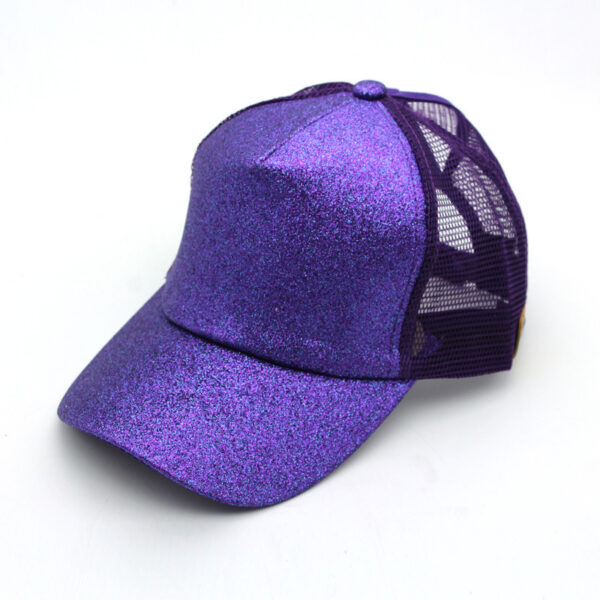 Ponytail Baseball Cap Korean Solid Color Sequins - Image 6