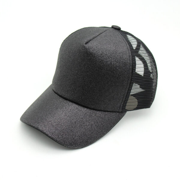 Ponytail Baseball Cap Korean Solid Color Sequins - Image 3