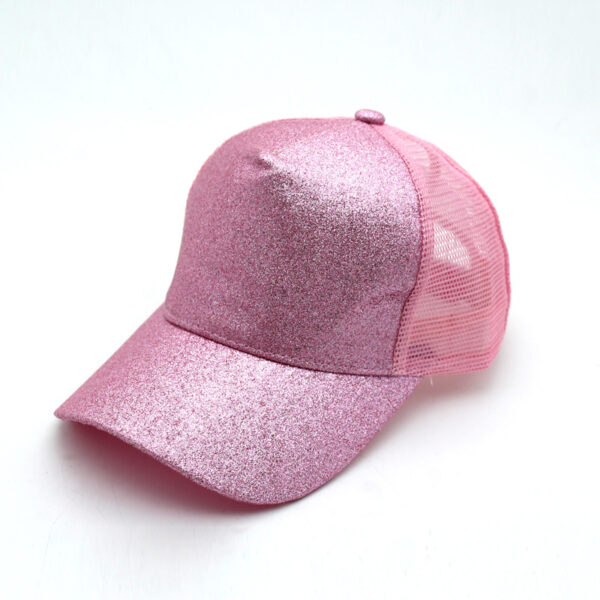 Ponytail Baseball Cap Korean Solid Color Sequins - Image 2