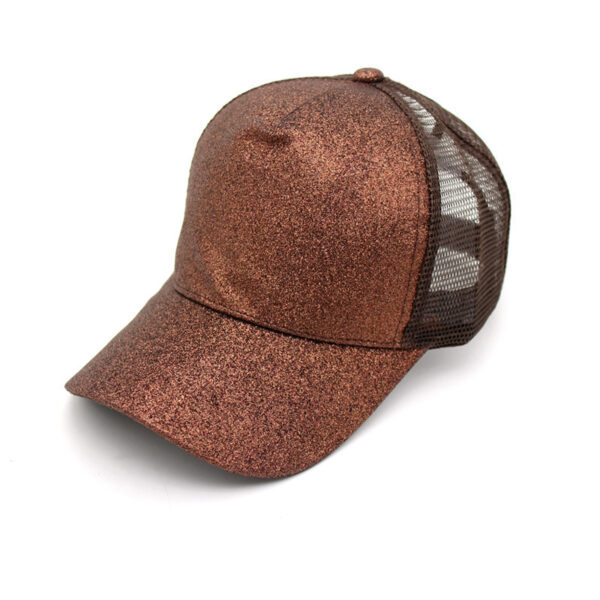 Ponytail Baseball Cap Korean Solid Color Sequins - Image 7