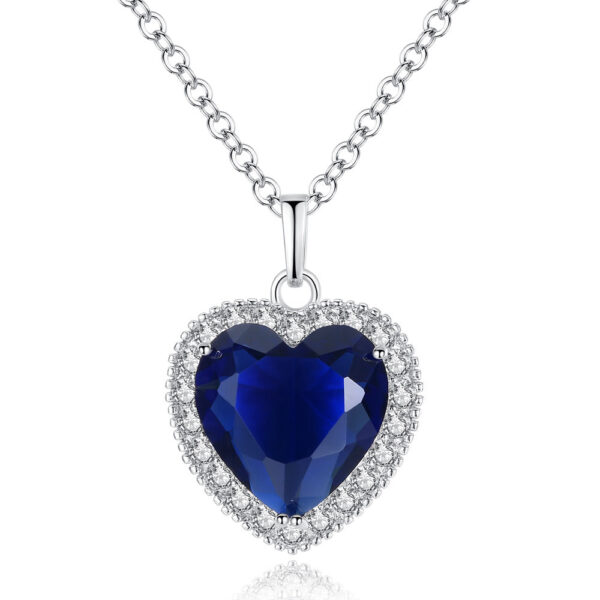 Classic Titanic Ocean Heart Pendant Necklace - Image 5