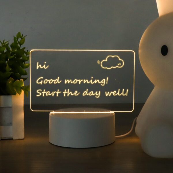 LED Light Note Board Usb Desktop Night Light Luminous Handmade Writing Board - Image 8