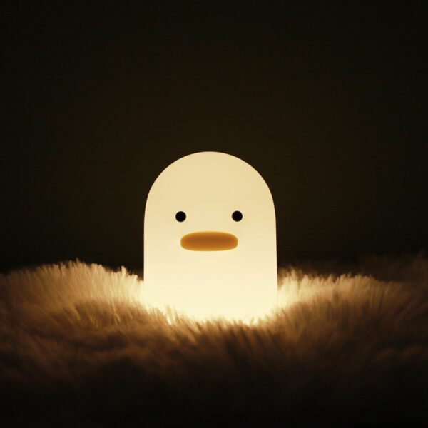 Nordic Cute Lovely Cartoon Dull Duck Led Night Light Silicone USB Charging NightLight Holiday Gifts Kids Room Bedside Bedroom - Image 2