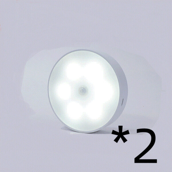 Usb Rechargeable Motion Sensor Light Round Wireless LED Puck Light Kichen Cabinet Lighting Motion Sensor Lamp Night Light - Image 7