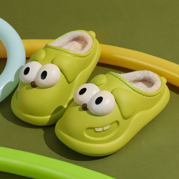 Cotton Slippers Big Eye Dog Cartoon Indoor Platform - Image 4