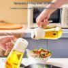 470ML Olive Oil Sprayer Dispenser For Cooking BBQ 2 In 1 Glass Oil Vinegar Soy Sauce Spray Kitchen Oil Bottle For Air Fryer - Image 7