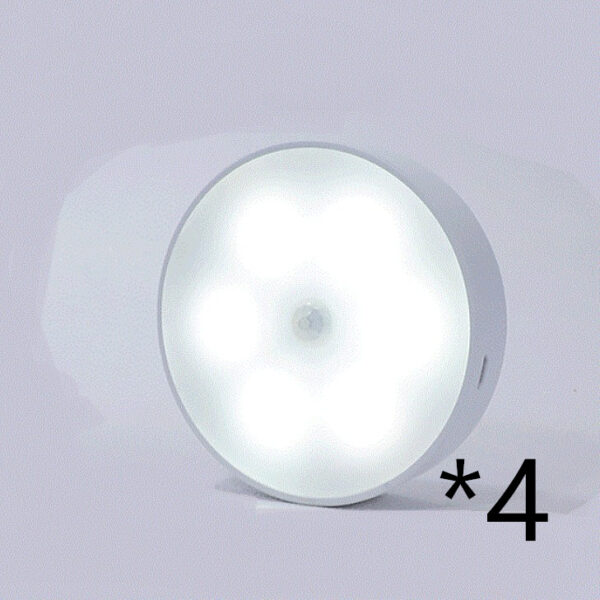 Usb Rechargeable Motion Sensor Light Round Wireless LED Puck Light Kichen Cabinet Lighting Motion Sensor Lamp Night Light - Image 8