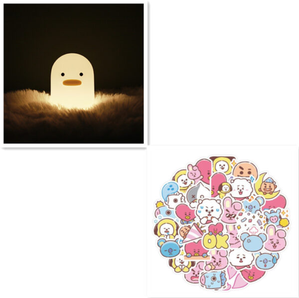 Nordic Cute Lovely Cartoon Dull Duck Led Night Light Silicone USB Charging NightLight Holiday Gifts Kids Room Bedside Bedroom - Image 7