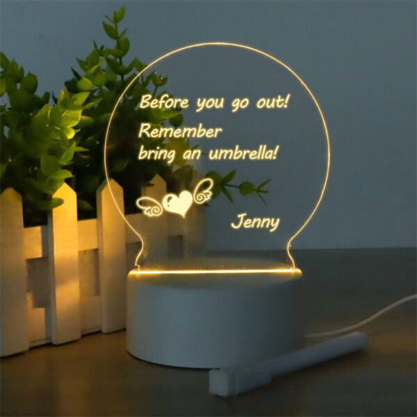 LED Light Note Board Usb Desktop Night Light Luminous Handmade Writing Board - Image 10