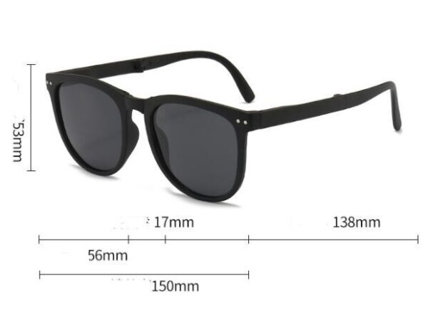 Trendy Foldable Sunglasses For Women TR Polarized Folding Sun Glasses - Image 7