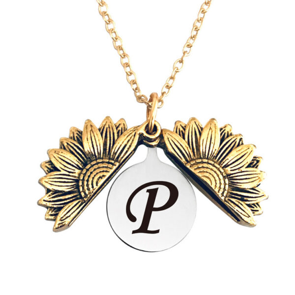 Vintage Gold Double  Sunflower Necklace - Image 9